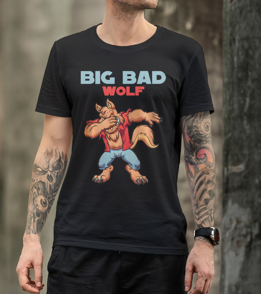 Big Bad Wolf Dabbing Halloween Costume T-Shirt