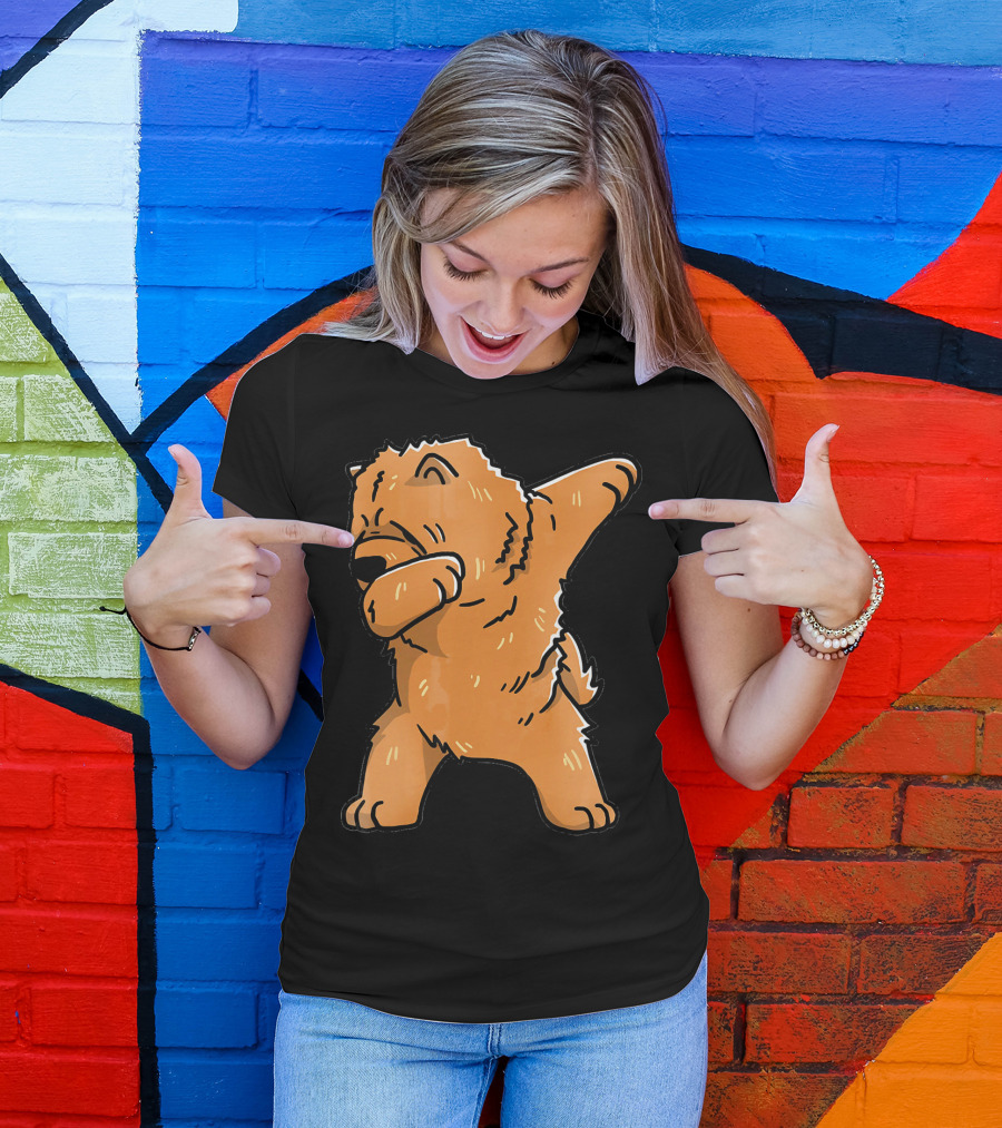 Chow Chow Dabbing Dog Cartoon T-Shirt