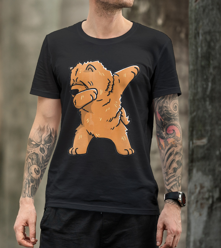 Chow Chow Dabbing Dog Cartoon T-Shirt