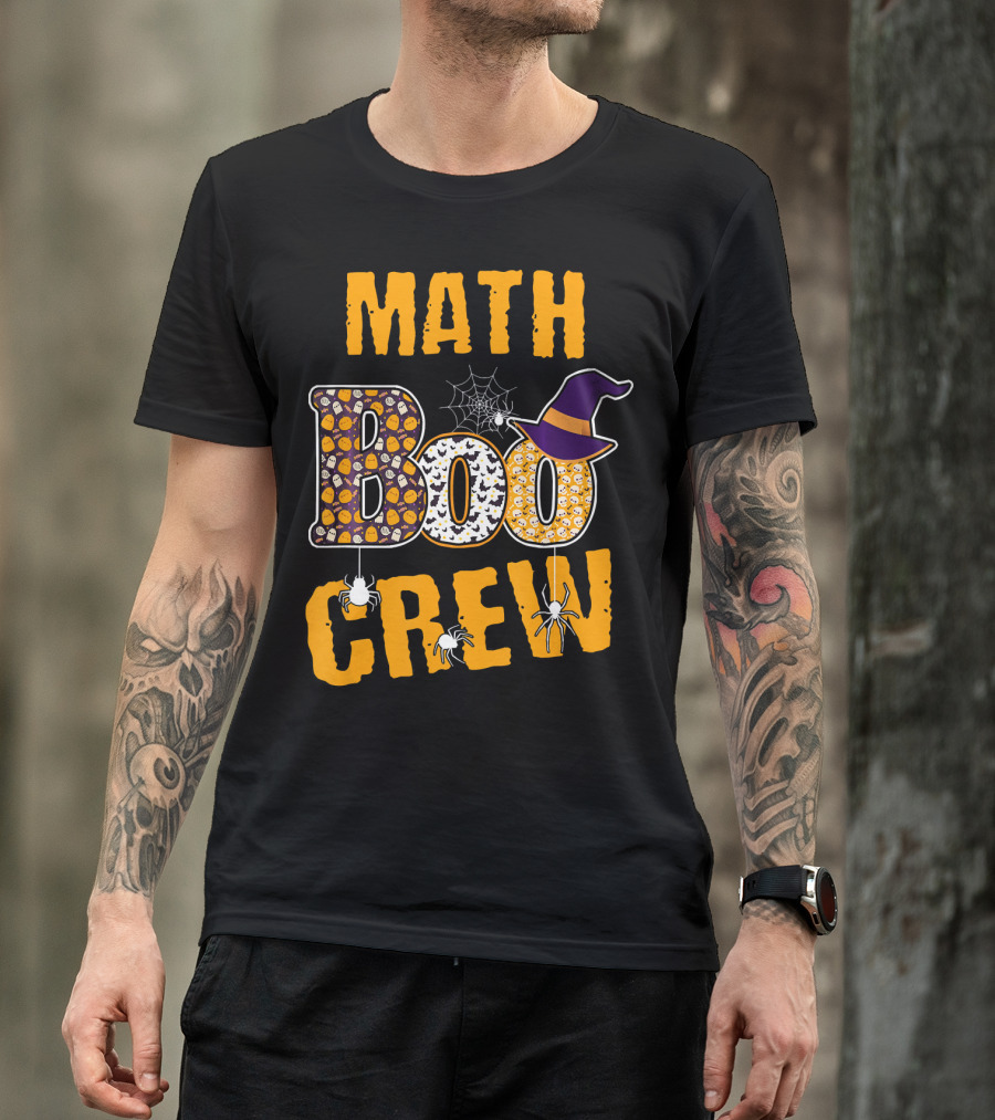 Math Boo Crew Halloween Teacher Pumpkins Spiders Hat T-Shirt