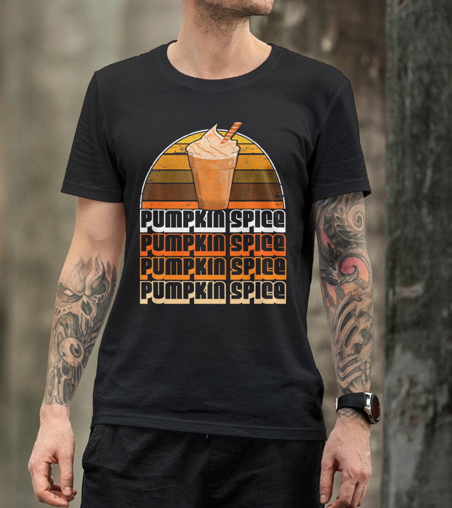 Vintage Pumpkin Spice Frappe Retro Pumpkin Spice Coffee T-Shirt