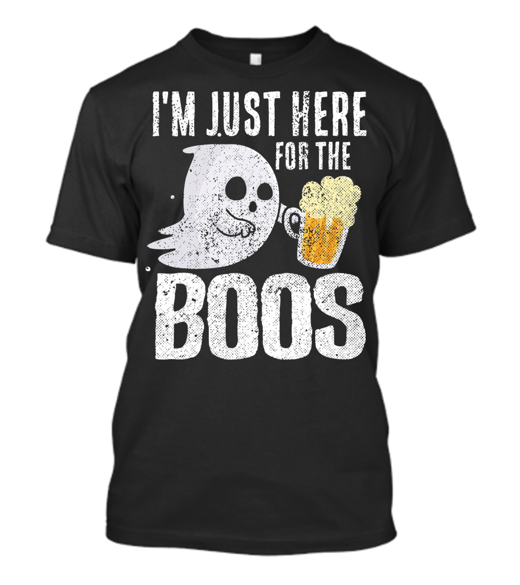 I'm Just Here For The Boos Halloween Ghost With Beer T-Shirt