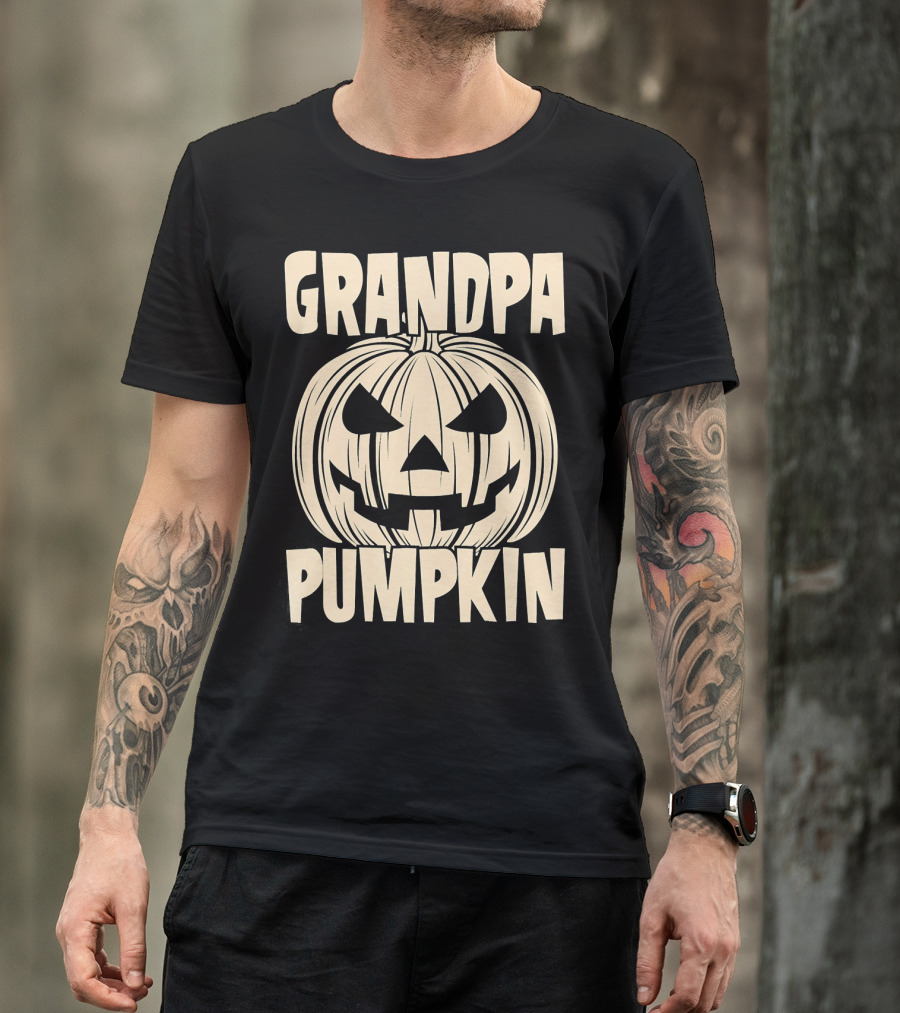 Grandpa Pumpkin Halloween T-Shirt