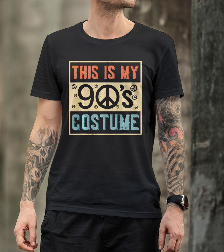 This Is My 90s Costume Peace Sign Halloween 1990 T-Shirt