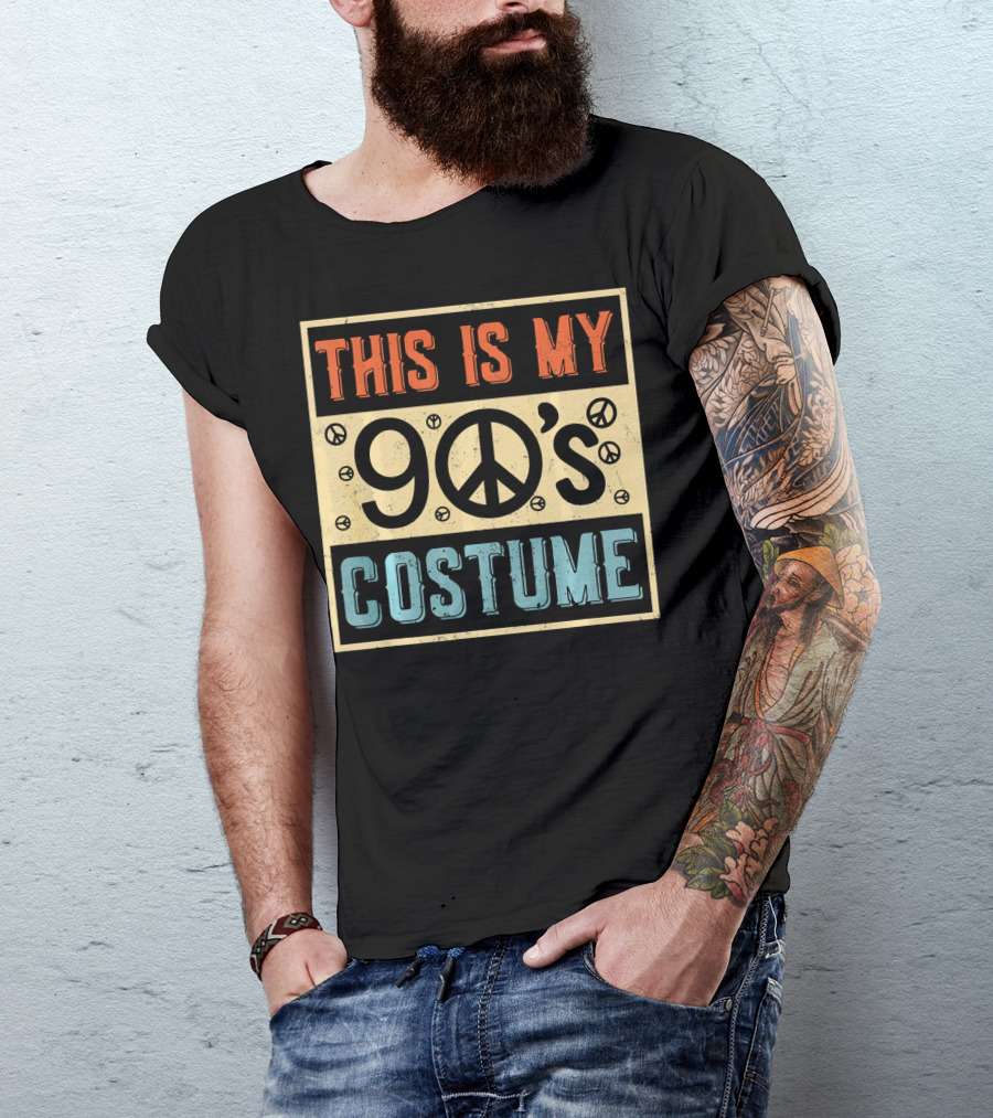 This Is My 90s Costume Peace Sign Halloween 1990 T-Shirt