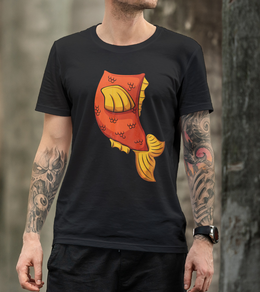 Fish Costume For Halloween Goldfish Tail T-Shirt