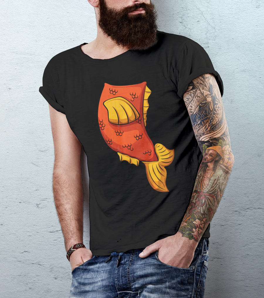 Fish Costume For Halloween Goldfish Tail T-Shirt