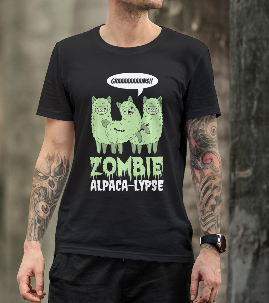 Zombie Alpaca-lypse GRAAAAINS T-Shirt