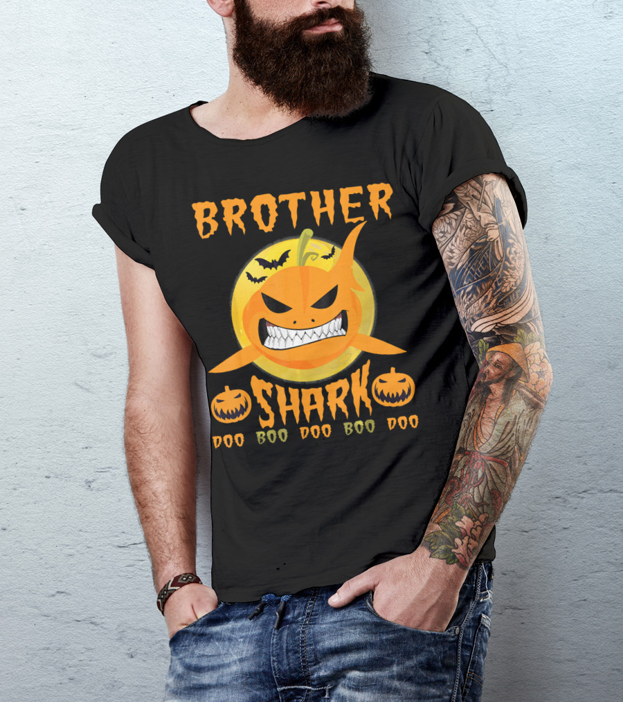 Brother Shark Doo Boo Boo Pumpkin Halloween T-Shirt