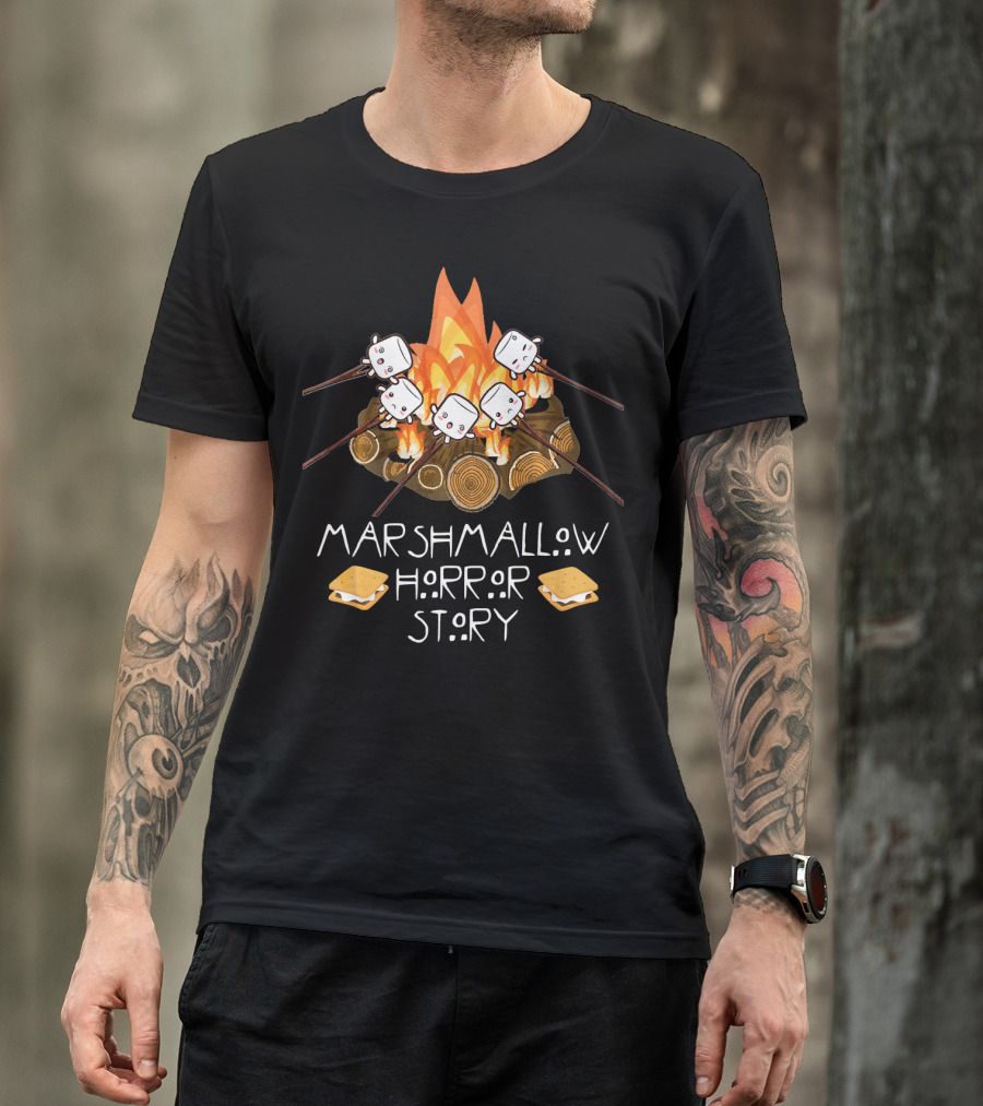 Marshmallow Horror Story Campfire S'Mores T-Shirt