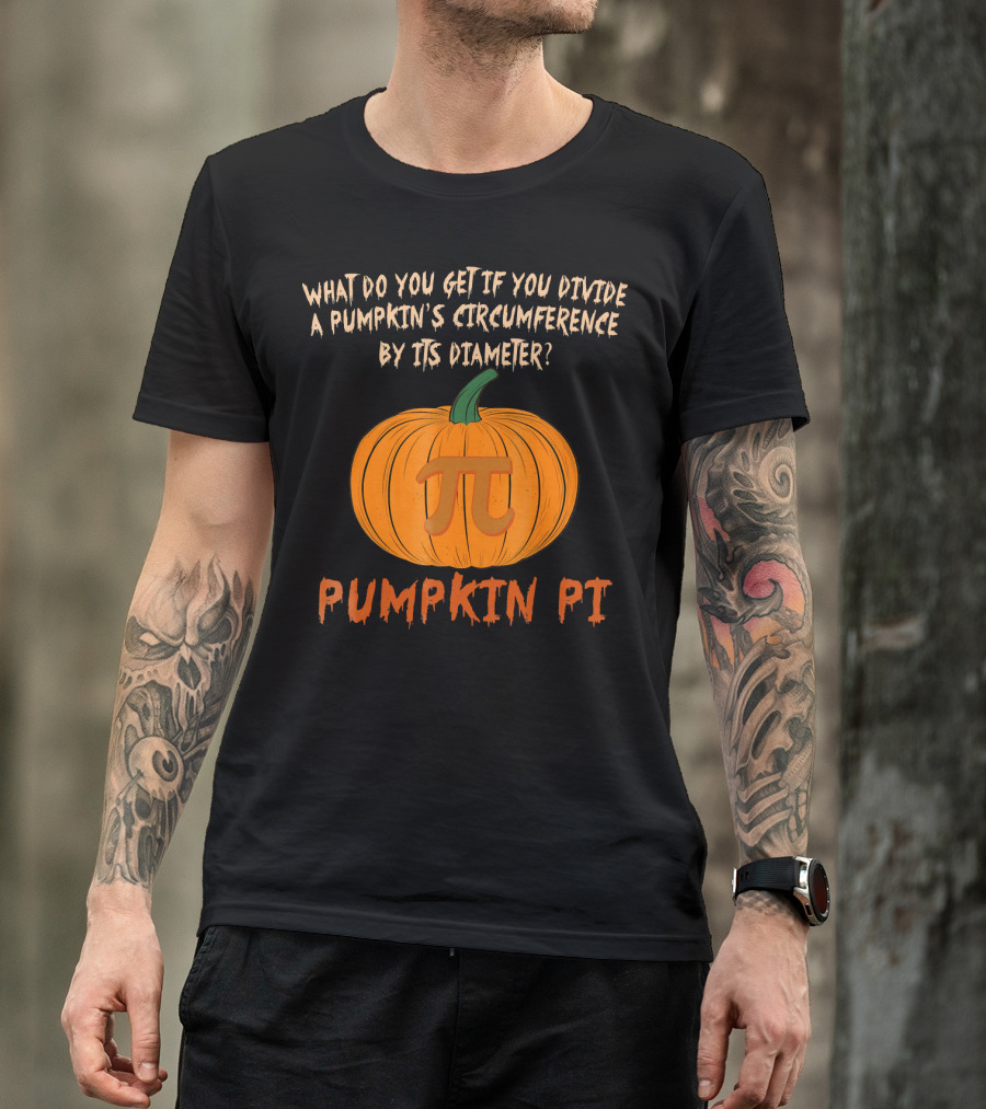 Pumpkin Pi Funny Math Lovers Halloween Pun T-Shirt