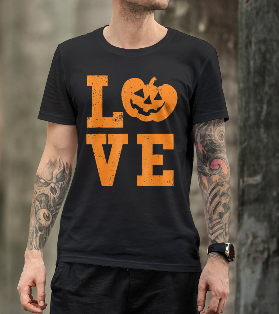 LOVE Halloween Funny Jack O Lantern T-Shirt