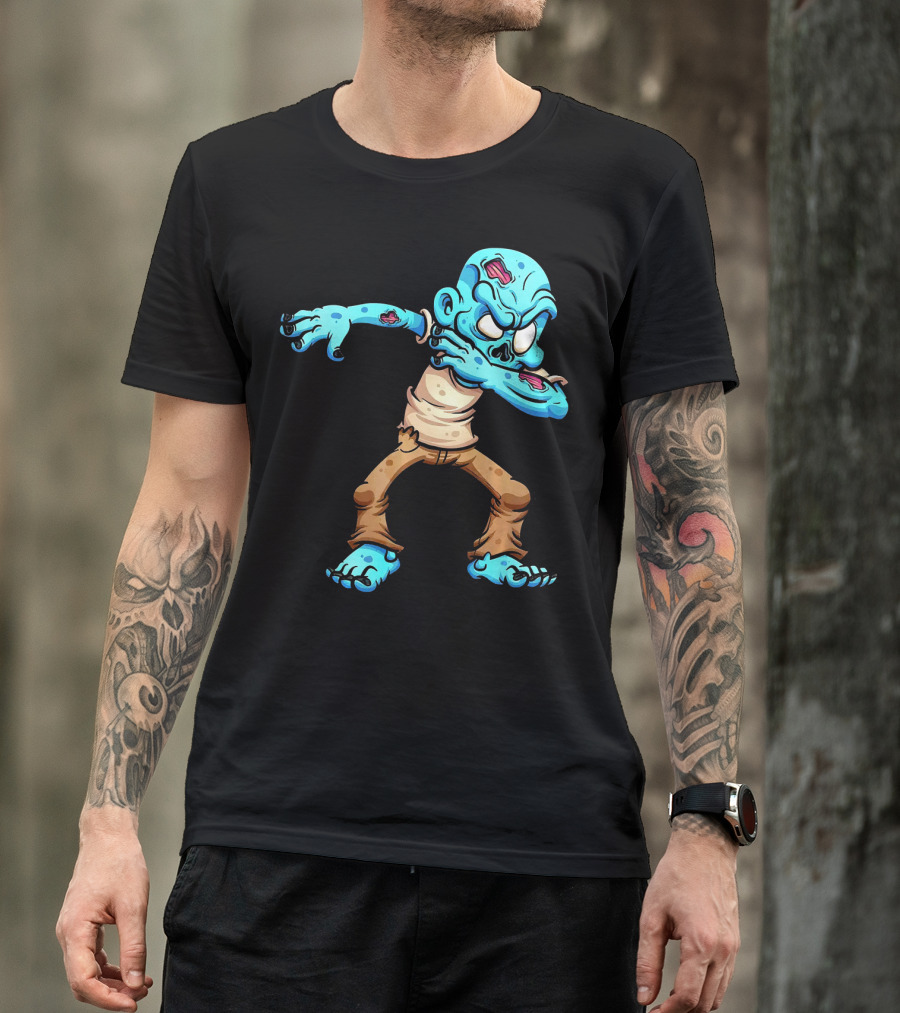 Dabbing Zombie Halloween Dab Creature T-Shirt