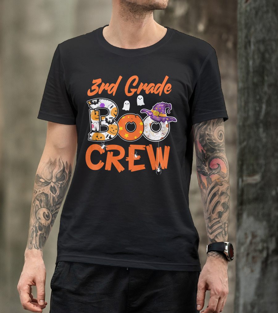 3rd Grade Boo Crew Teacher Kids Halloween T-Shirt