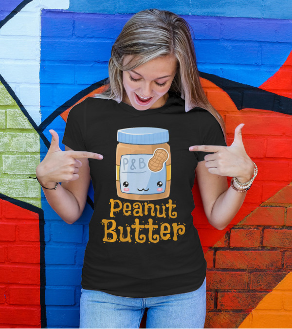 Kawaii Peanut Butter P&B Cute Face Jar T-Shirt