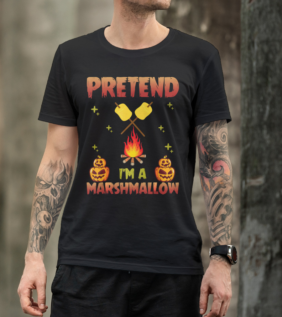 Pretend I'm A Marshmallow Halloween Campfire Jack-O'-Lanterns T-Shirt
