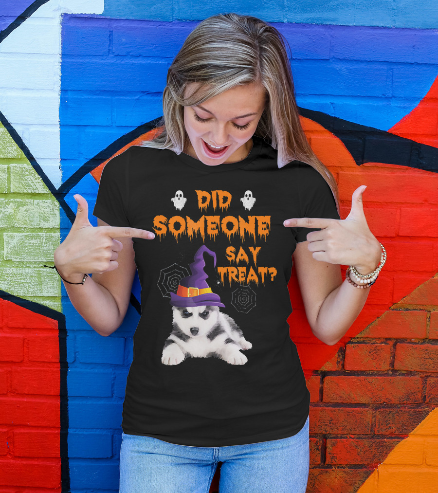 Siberian Husky Halloween Did Someone Say Treat? T-Shirt