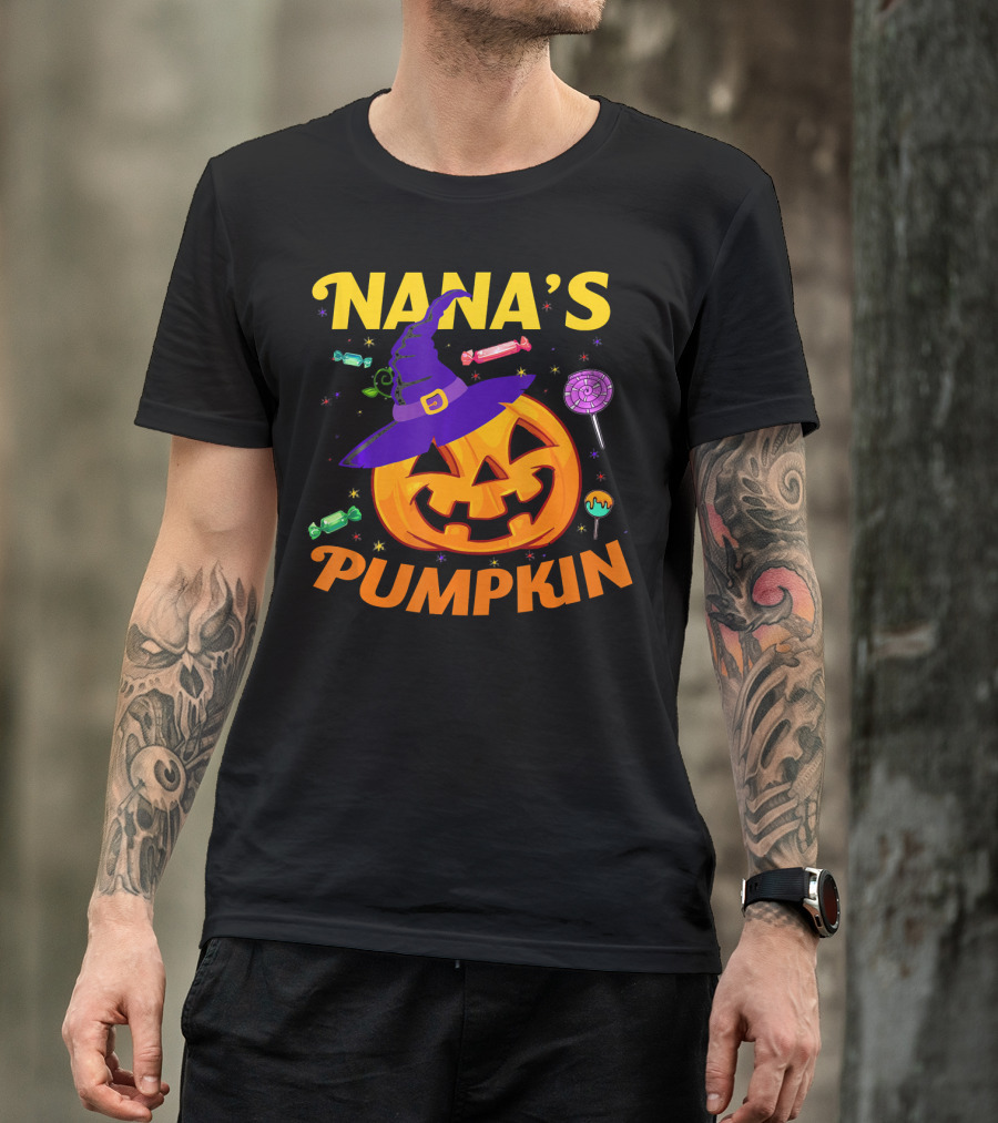 Nana's Pumpkin Halloween Candy For Toddlers T-Shirt