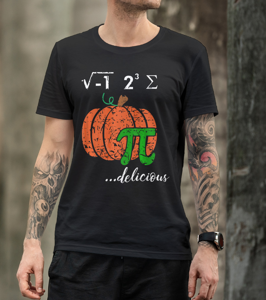 I Ate Some Pumpkin Pi Pie Math Teacher Delicious π 23 Sigma Cube Root Holiday Teacher T-Shirt