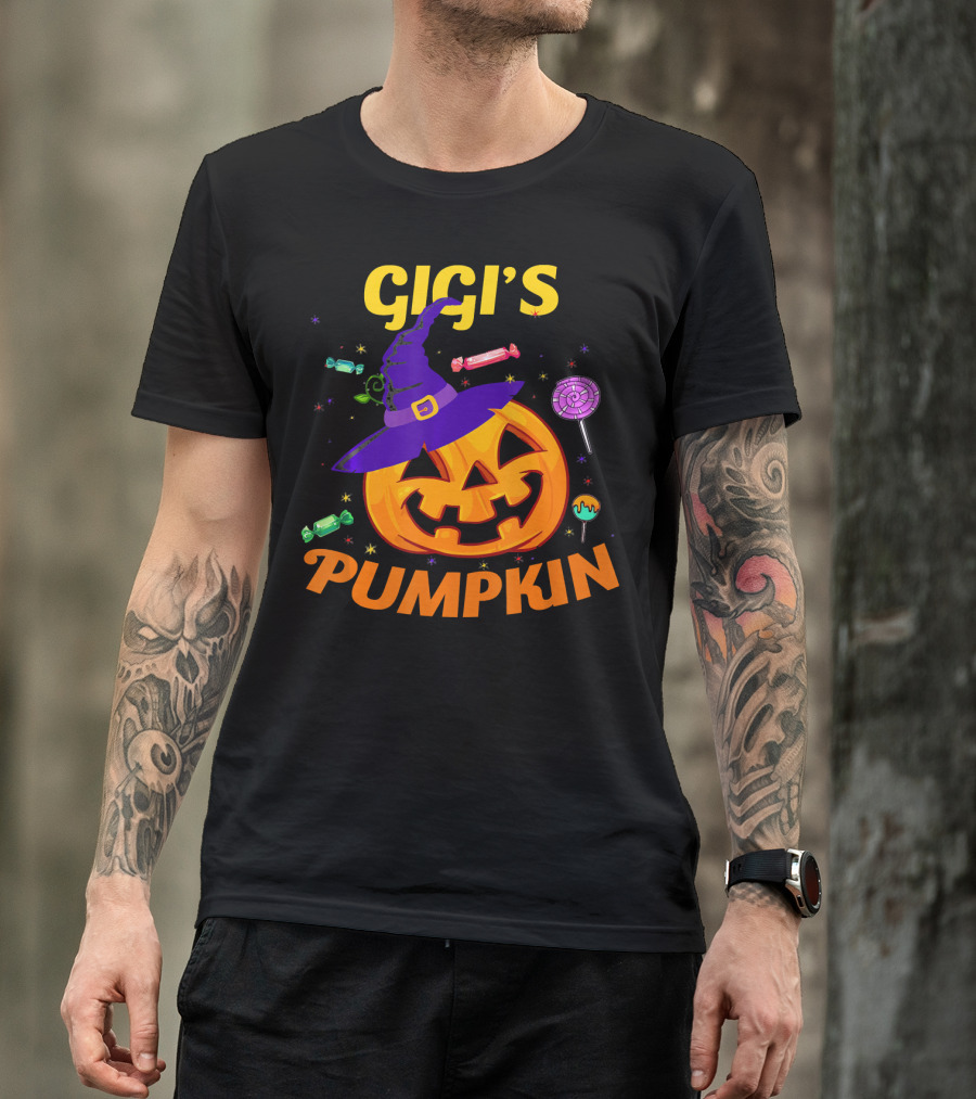 Gigi's Pumpkin Halloween Candy Witch Hat Toddler T-Shirt