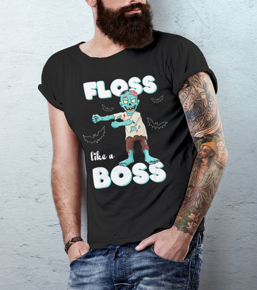 Floss Like A Boss Zombie Dancing With Bats T-Shirt