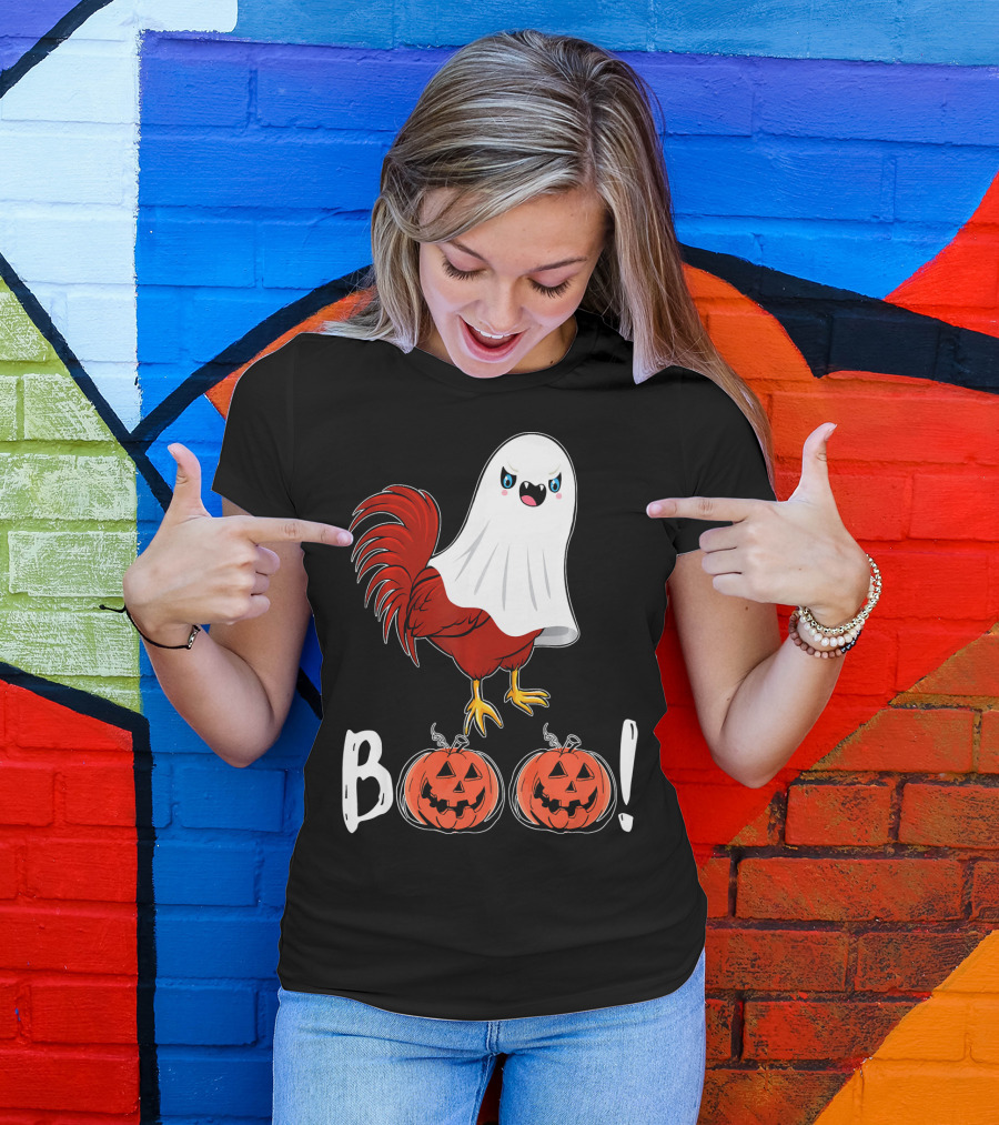 BOO Chicken Ghost Jack-O'-Lanterns T-Shirt