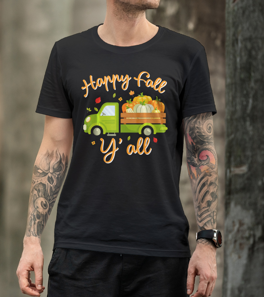 Happy Fall Y'all Pumpkin Truck Costume T-Shirt