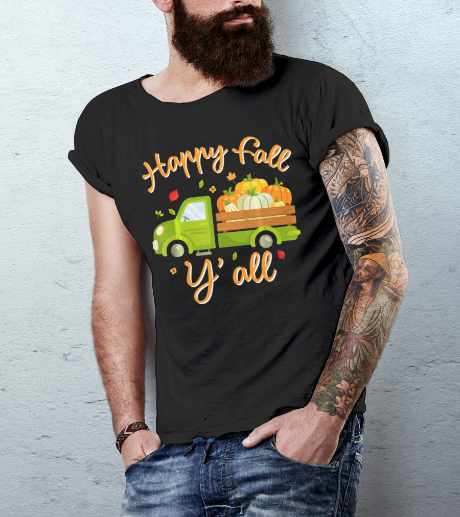 Happy Fall Y'all Pumpkin Truck Costume T-Shirt
