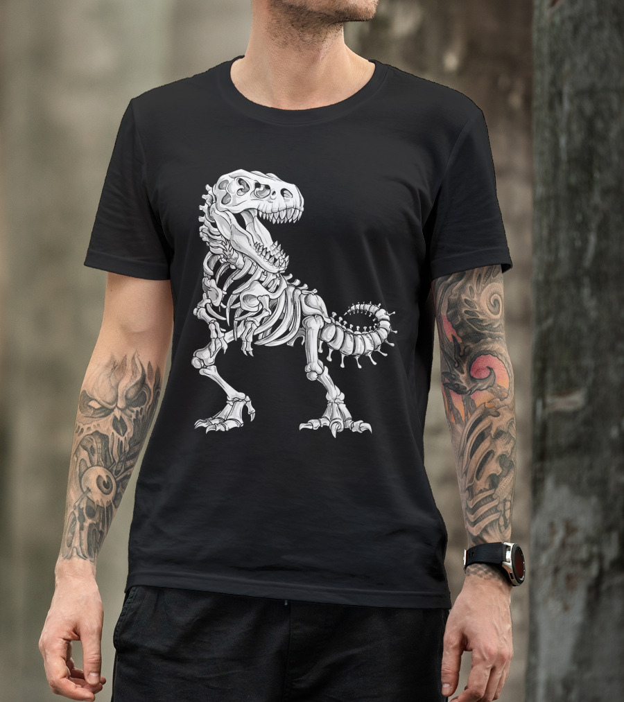 Halloween Dinosaur Skeleton T-Shirt