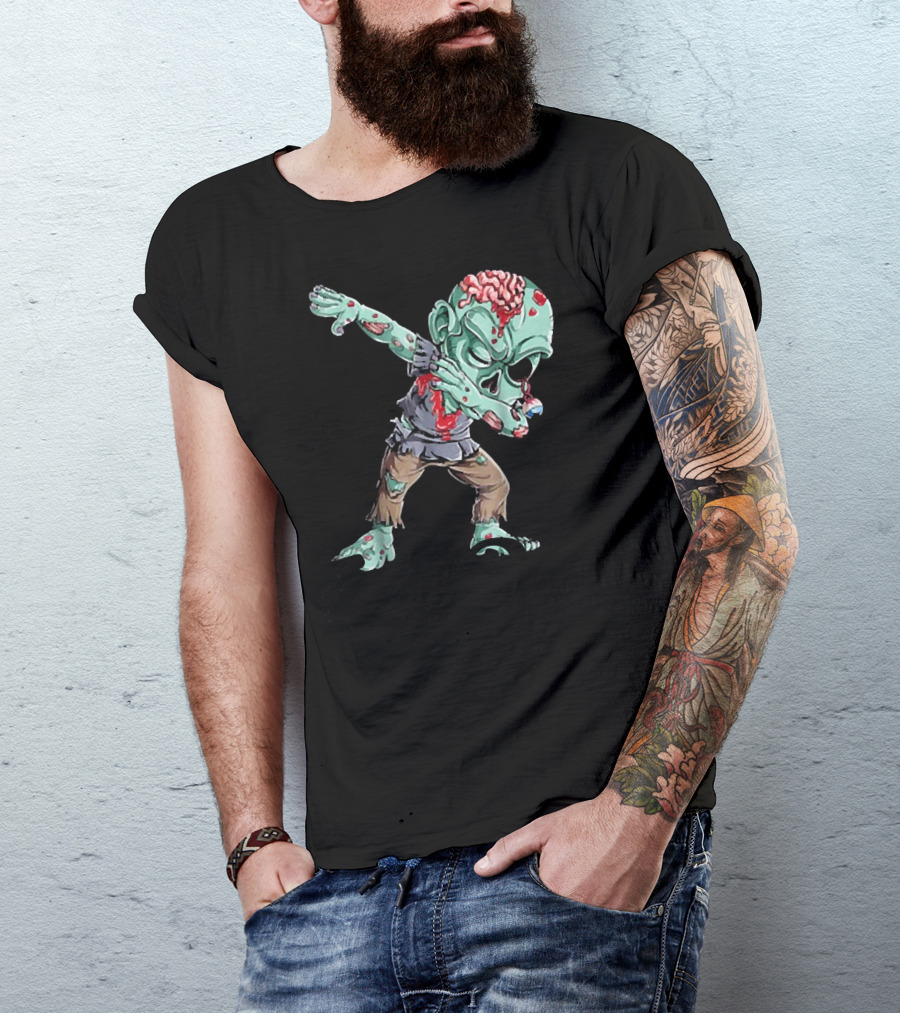Dabbing Zombie Creepy Halloween Monster Dance T-Shirt