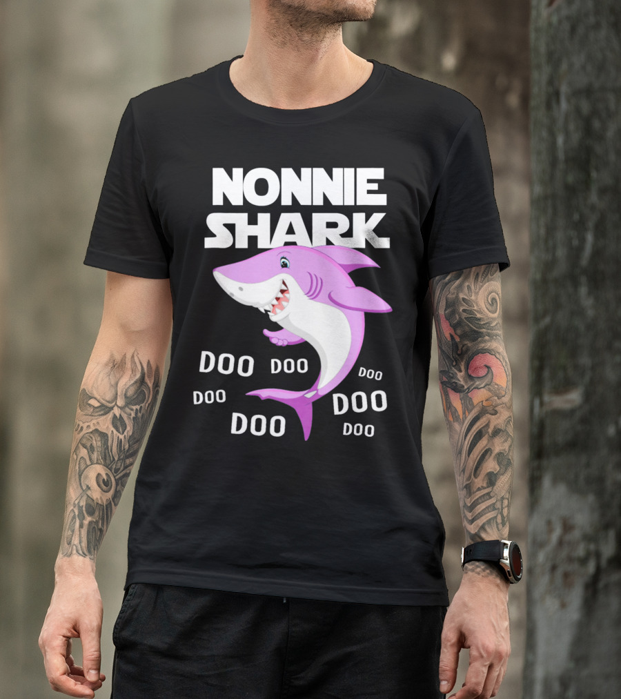 Nonnie Shark Doo Doo Doo Grandma Gift T-Shirt