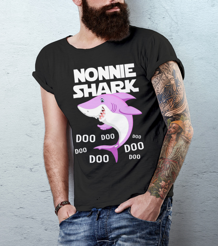 Nonnie Shark Doo Doo Doo Grandma Gift T-Shirt