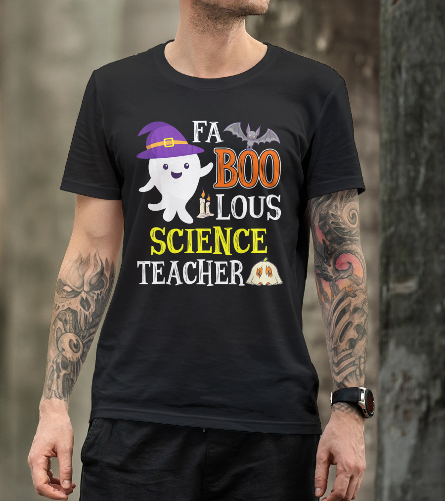 FaBOOlous Science Teacher Ghost Halloween T-Shirt