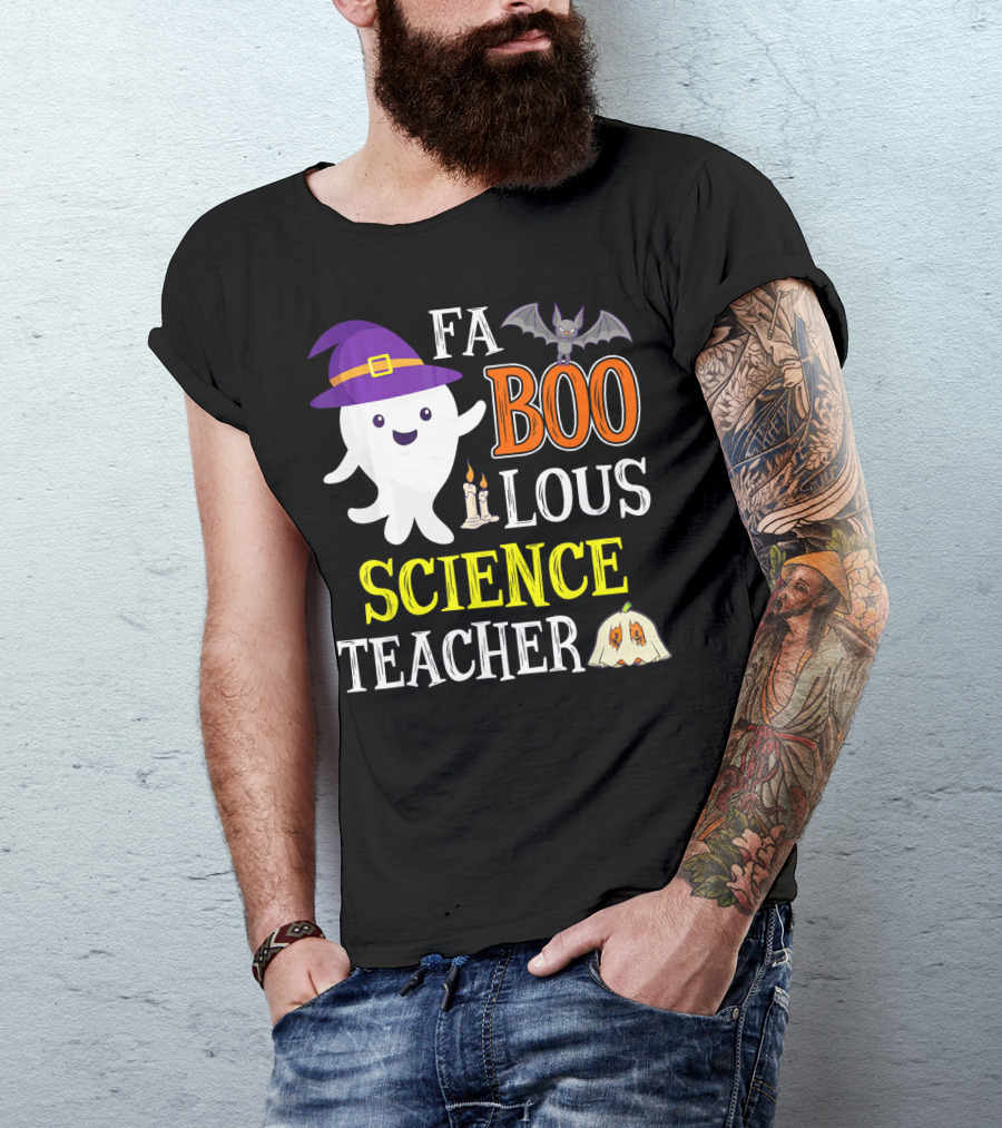 FaBOOlous Science Teacher Ghost Halloween T-Shirt