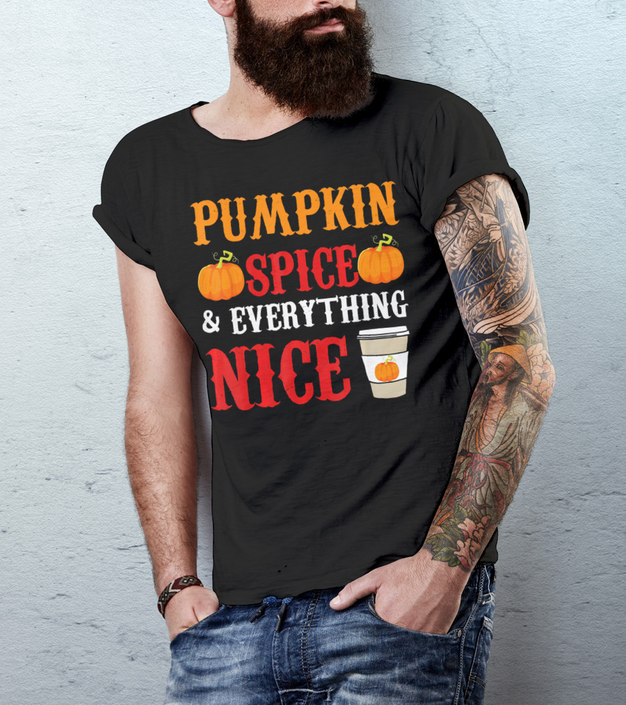 Pumpkin Spice And Everything Nice Coffee Halloween Costume T-Shirt