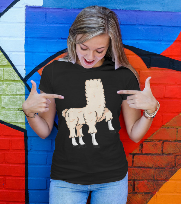 Llama Costume Halloween Easy Cosplay Headless T-Shirt