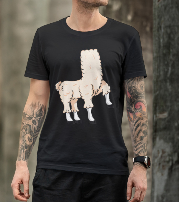 Llama Costume Halloween Easy Cosplay Headless T-Shirt