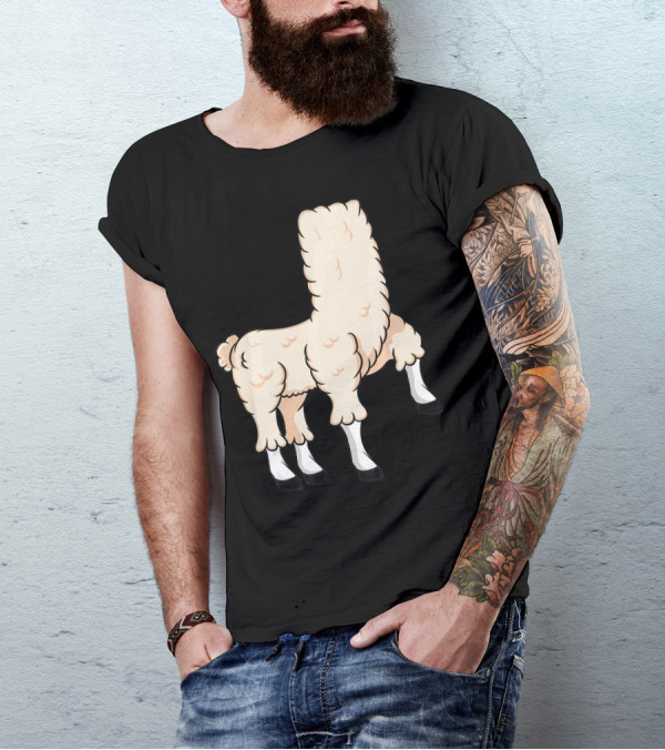Llama Costume Halloween Easy Cosplay Headless T-Shirt