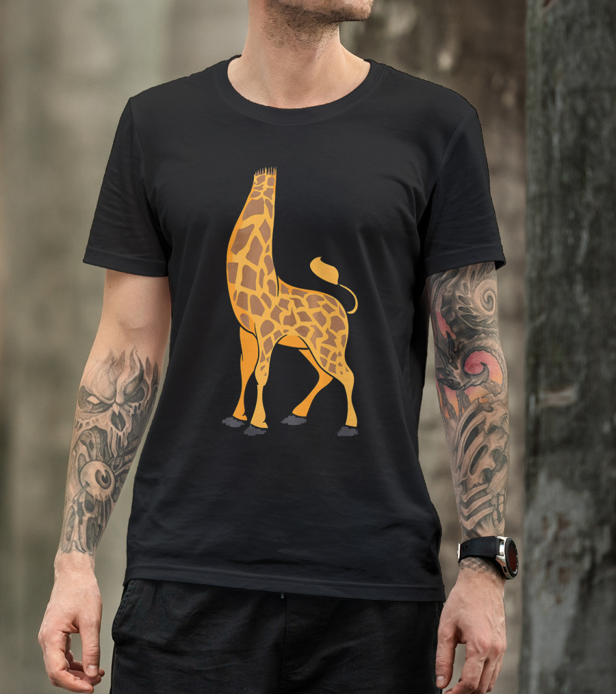 Giraffe In The Style Of A Dinosaur At The Tail End T-Shirt