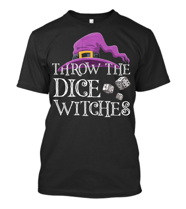 Throw The Dice Witches Halloween Bunco Purple Hat T-Shirt