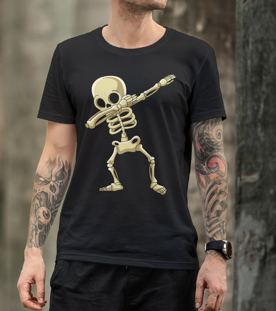 Kids Skeleton Dabbing Pose T-Shirt