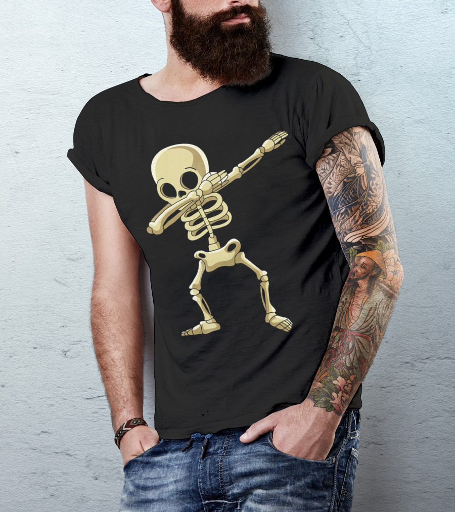 Kids Skeleton Dabbing Pose T-Shirt