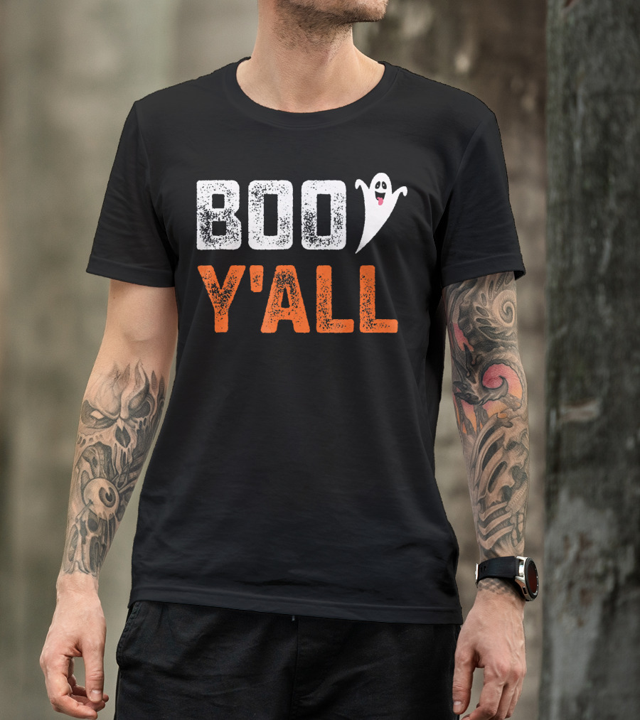 Boo Y'All Ghost Halloween Humor T-Shirt