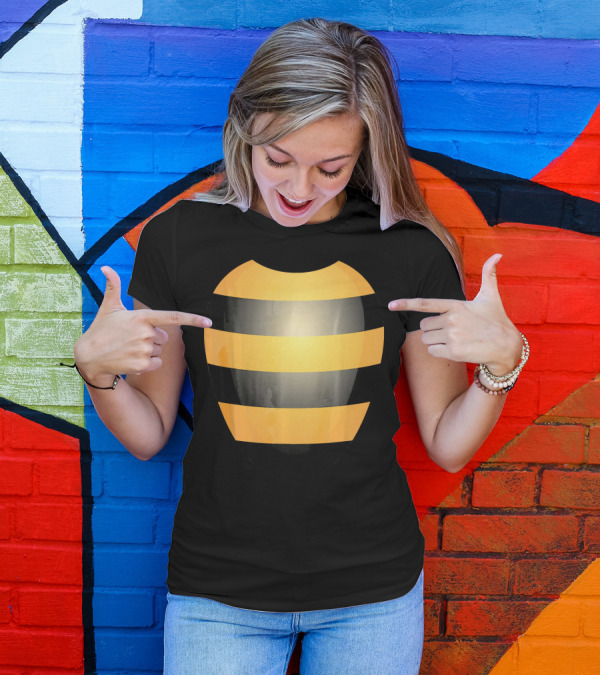 Cute Bee Costume Striped Yellow Honeybee T-Shirt
