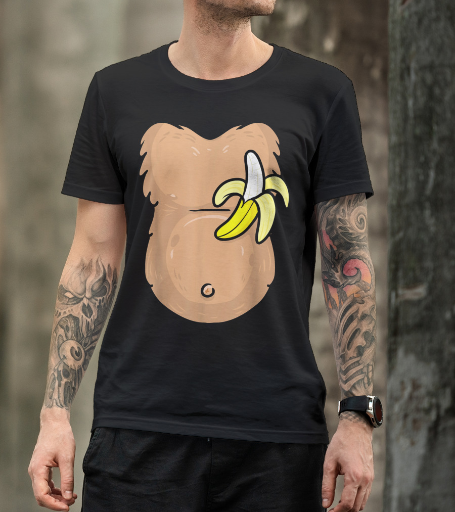 Monkey Costume Banana Belly T-Shirt