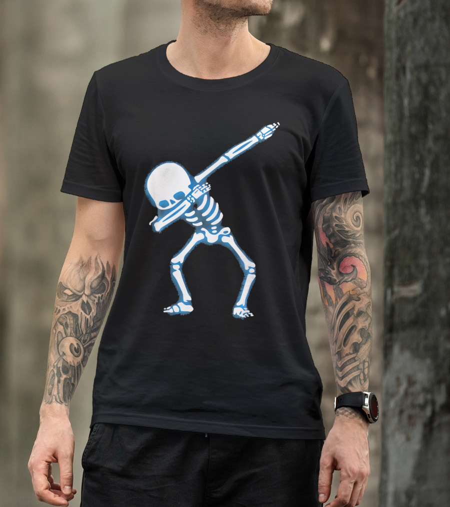 Dabbing Skeleton Dance Pose Fun Halloween T-Shirt
