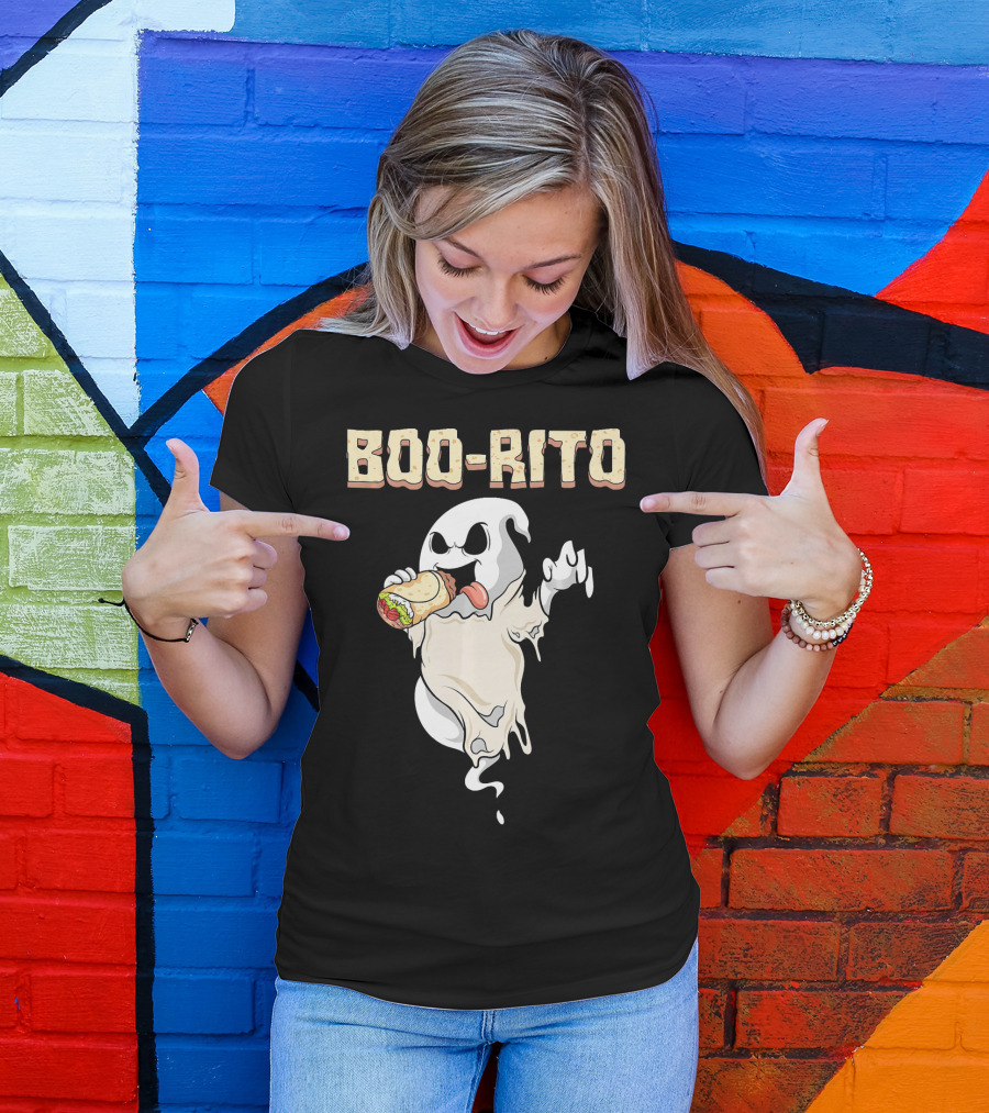 BOO-RITO Ghost Eating Burrito T-Shirt