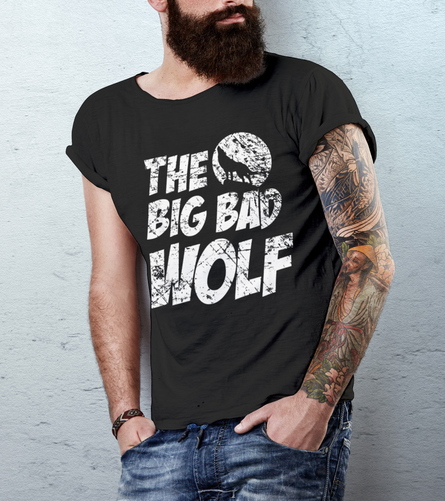 The Big Bad Wolf Howling Silhouette Moon T-Shirt