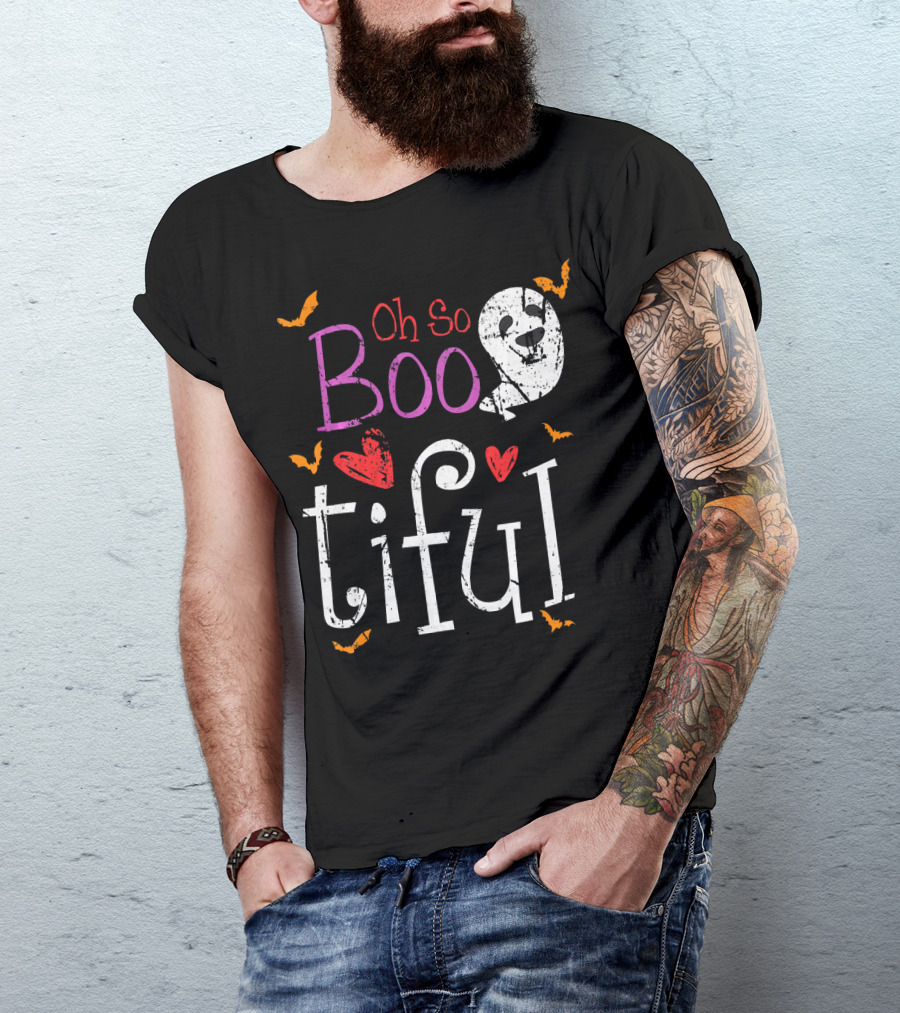 Oh So Boo Tiful Ghost Hearts And Bats T-Shirt