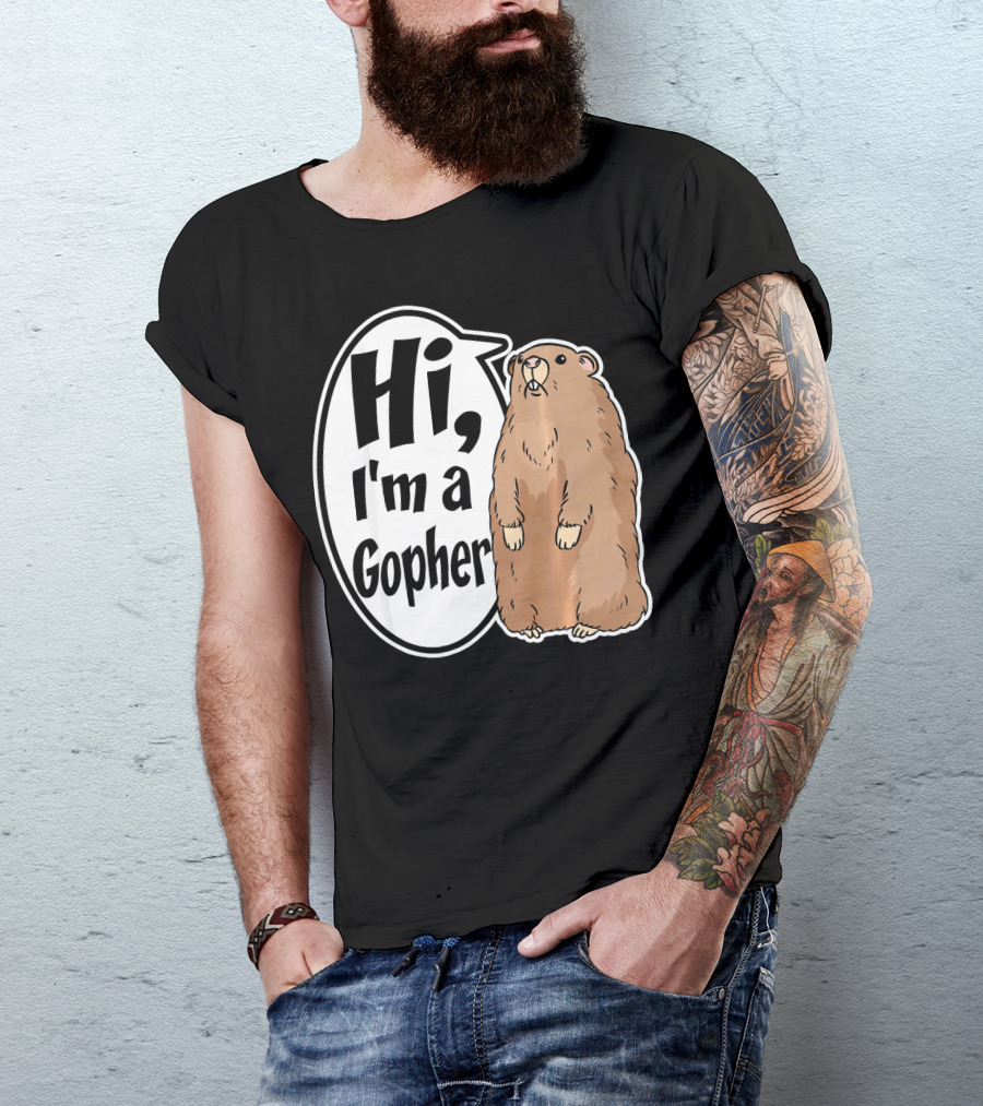Hi I'm A Gopher Funny Halloween Party Cos T-Shirt